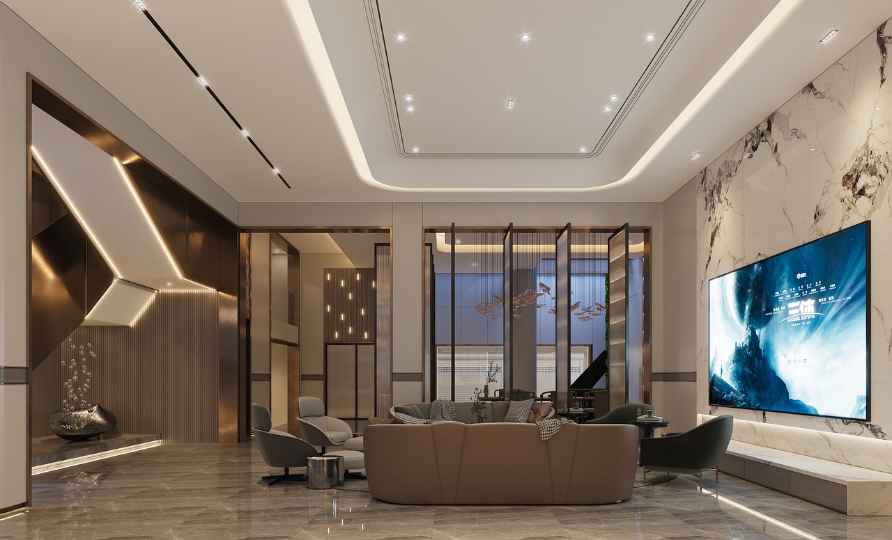 maison, éclairage, décoration